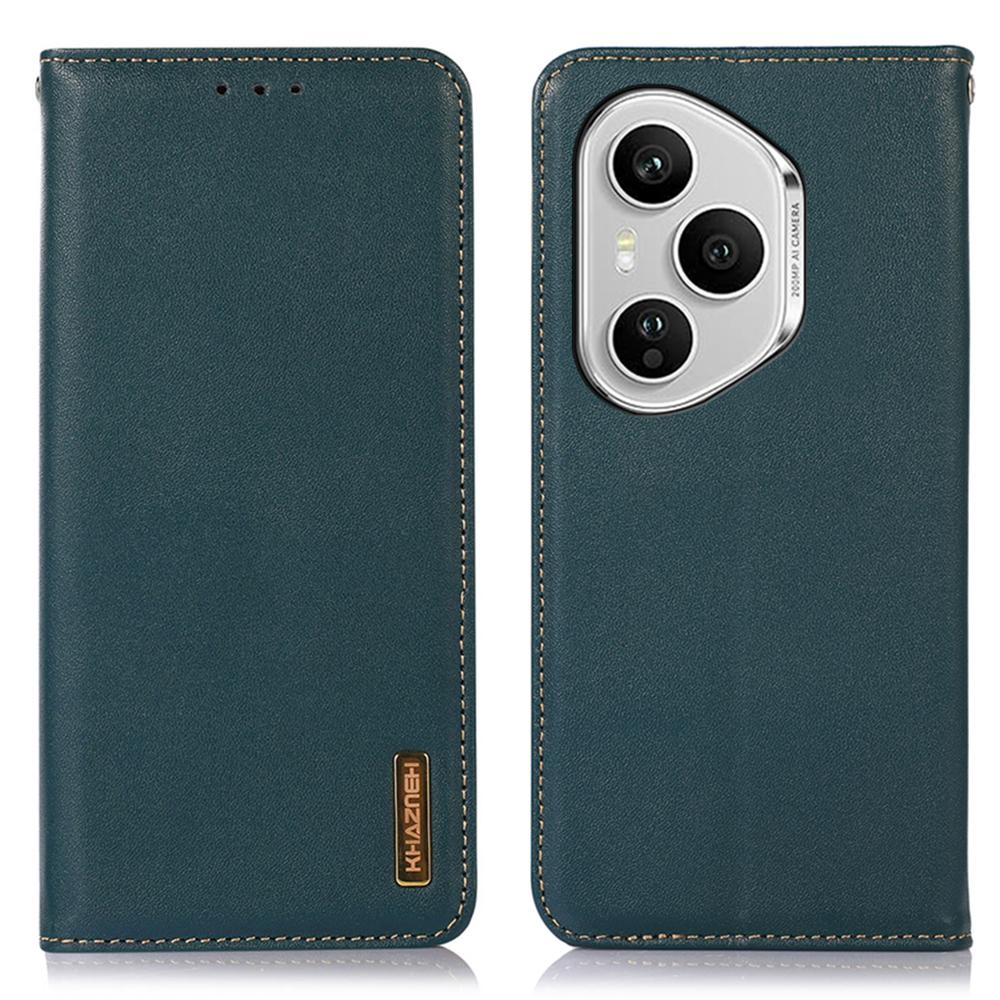 KHAZNEH For Honor 400 Pro 5G (Global) Case Wallet Genuine Cow Leather Phone Cover Nappa Texture