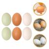 Wooden Simulation Chicken Eggs Artificial Eggs for Decor 6Pcs Kids Crafts