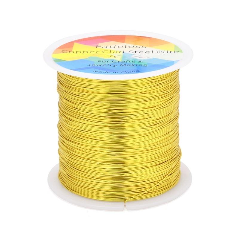 20/100m/Rolle Fadensicherer Kupferdraht für Schmuckherstellung DIY Armband Halskette DIY Farbecht Perldraht Kordel Schnur Material