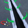 Magnetic Door Screen White Mosquito Net Customized Size Summer Insect Automatic Closing Suitable for Large Sliding Glass