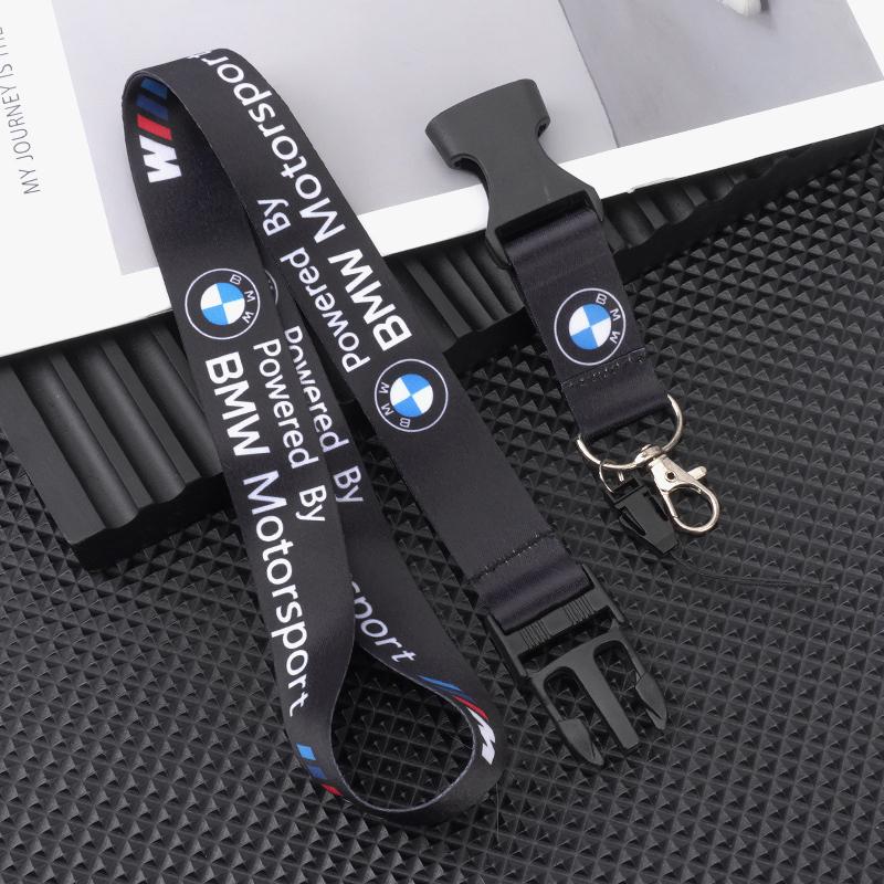 NTSM5 Lanyard Nylon Style Keychain Key Strap Holder&Staff ID Cards For Bmw E46 E36 G20 E90 E60 F30 F10 E39 X1 M Performance Stickers