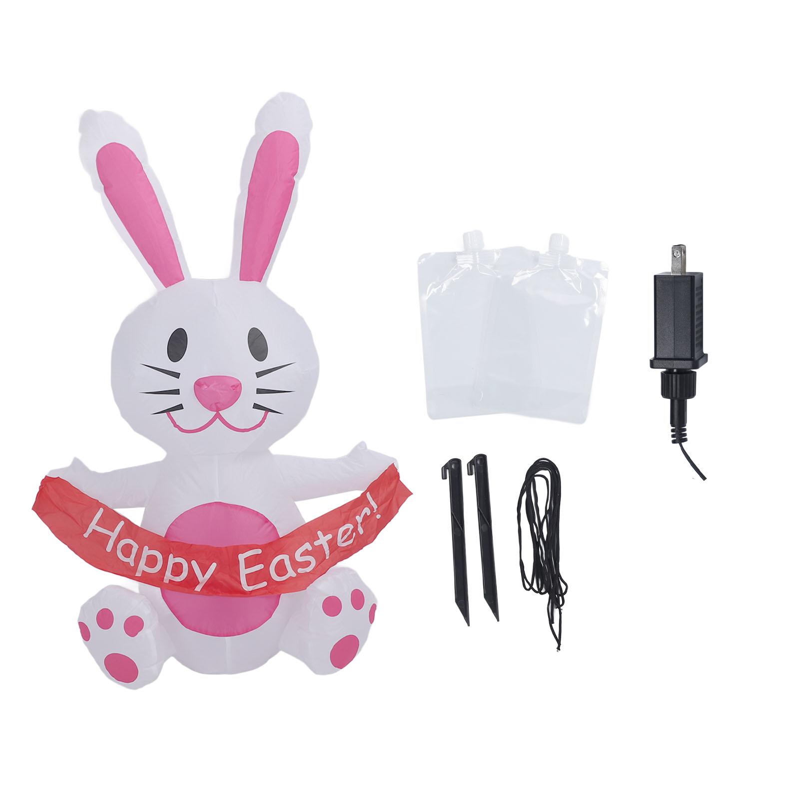 

Надувной кролик 210T полиэфирное волокно 4 фута милый IP44 водонепроницаемый светодиод с нагнетателем водонепроницаемый надувной US Plug 100120V