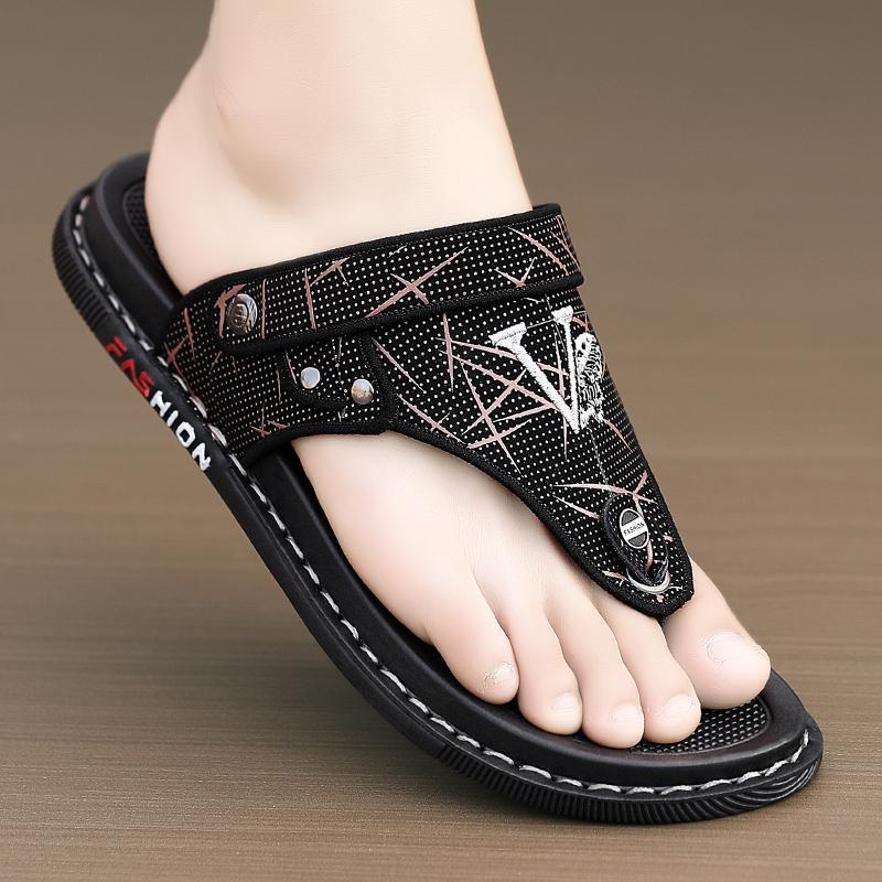 Fashion Summer Flip Flops for Men Thongs Sandals Comfort Slippers for Beach Lightweight Sole Comfort Fashion