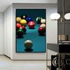 Modern Biljard HD-bilder Snooker Dukmålning Väggkonst Sportaffischutskrifter för Billiard Hall Vardagsrum Club Väggdekor