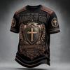 Men's Printed Neck Short Sleeve T-Shirt