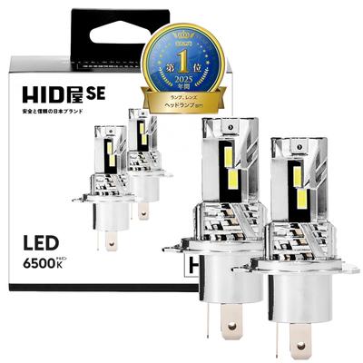 HIDYA SE H4 LED Headlights and Fog Warm Vehicle Inspection Easy Super Set of Special Edition H4 LED Lamps, 18300cd, Wiring-Free, White, Compliant,