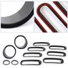 Car Headlight Lamp Circle Grille Front Turn Signal Light Circle Decoration Cover Stickers For Jeep Wrangler JK 2007-2017 Exterior Accessories