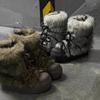 Vielseitige flauschige Schneestiefel mit dicker Sohle für Damen, neuer Stil für Herbst und Winter, mit Samt gefüttert, verdickt, modische Baumwollschuhe
