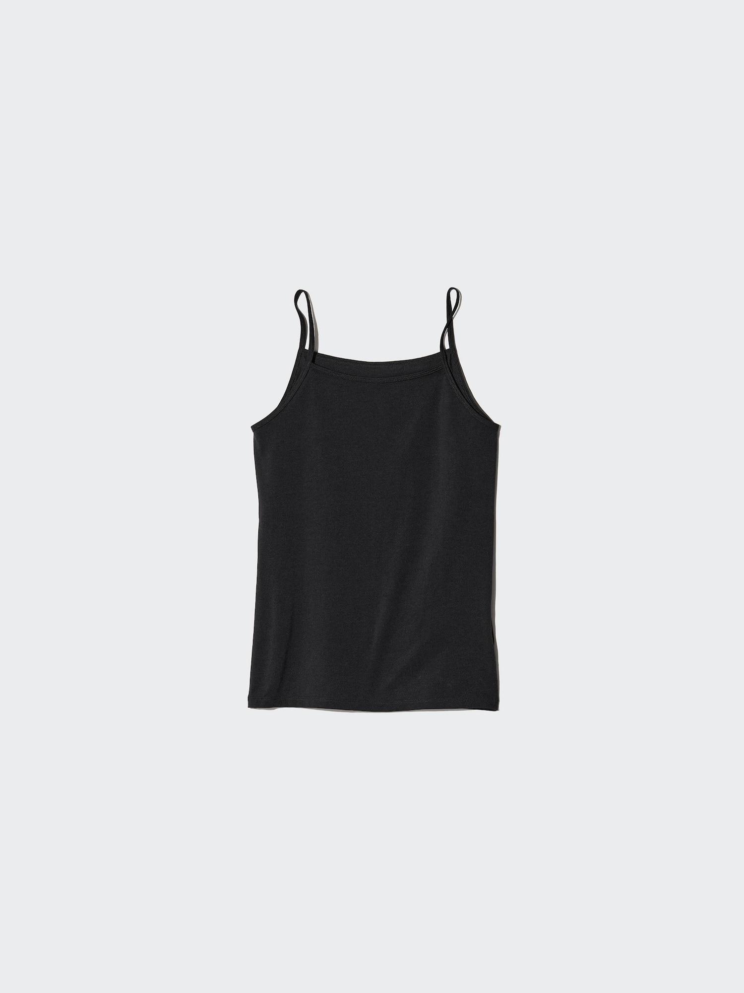 

Uniqlo Japan Girls Air Rhythm Cotton Blend Camisole Double Chest 09 BLACK/160
