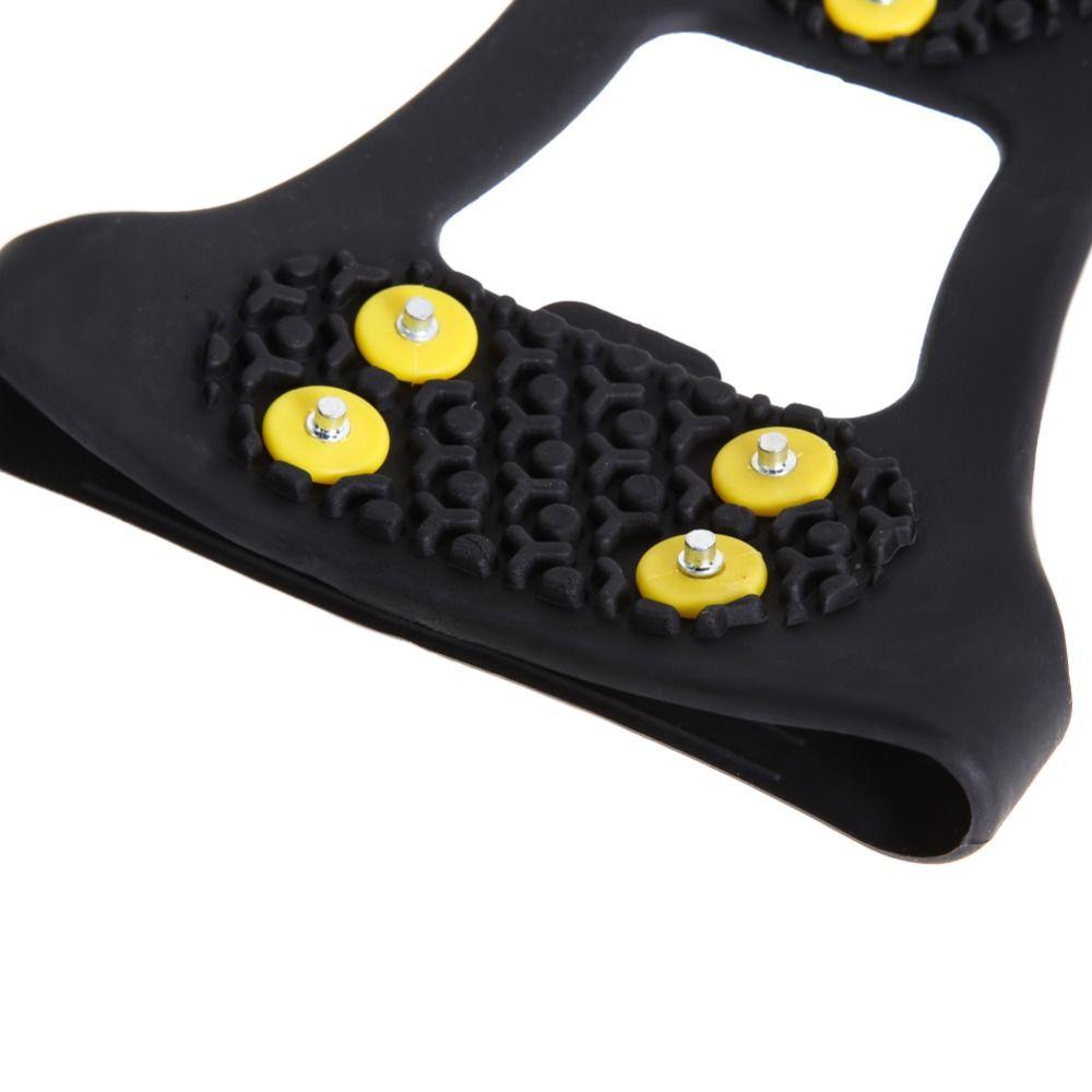 1Pair 10 Studs Anti-Skid Snow Ice Gripper Climbing Shoe Spikes Grips Cleats Overshoes Crampons Spike Shoes Crampon S/M/L