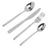 24PCS Hammered Silverware Set Stainless Steel Flatware Utensils Kitchen Cutlery Set Includes Fork Spoon Cutter for Home Wedding