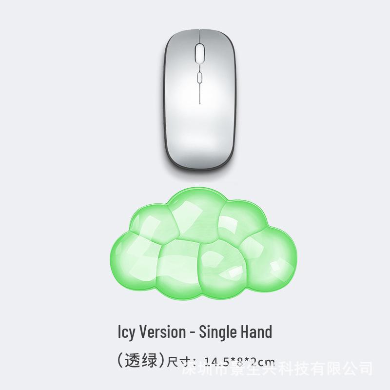 

Прозора силіконова хмарка підставка для зап ястя для клавіатури та миші – Крижана підкладка для підтримки для офісу