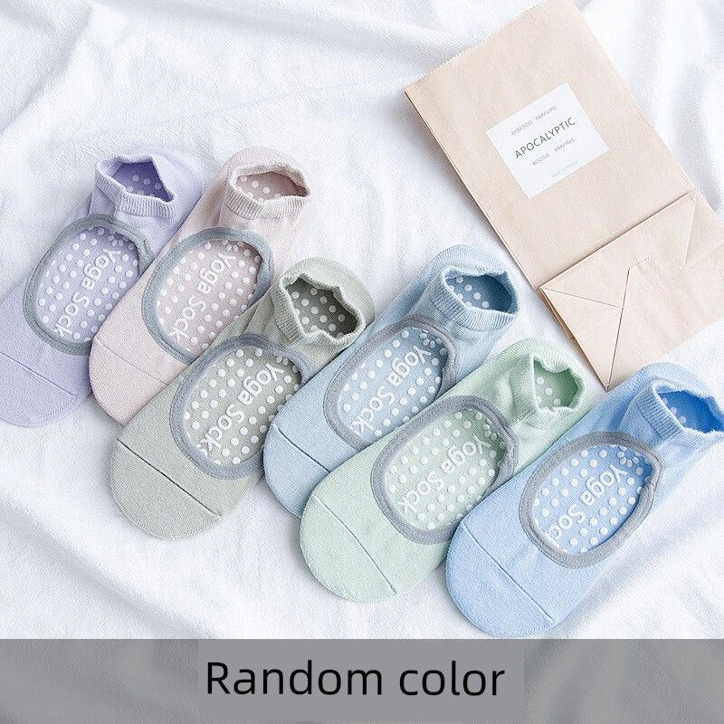 

Женские летние нескользящие носки для йоги, пилатеса, танцев, дома, для пола, для фитнеса, упражнений, аэробики, тренировочное оборудование E-style color random 1 pair