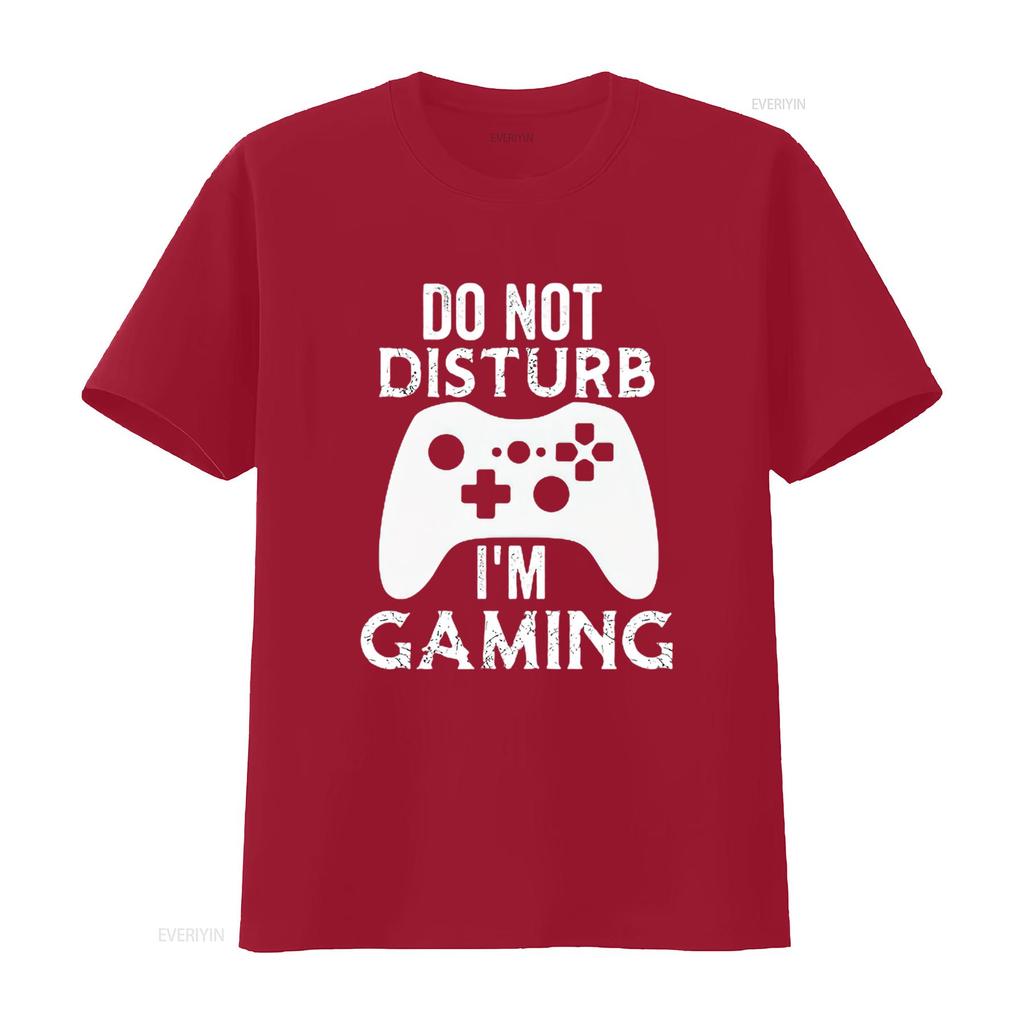 Mens Christmas Do Not Disturb I M Gaming T Shirt Video Game Gamer Black 3X Large Vintage Washed Streetwear Soft Comfortable