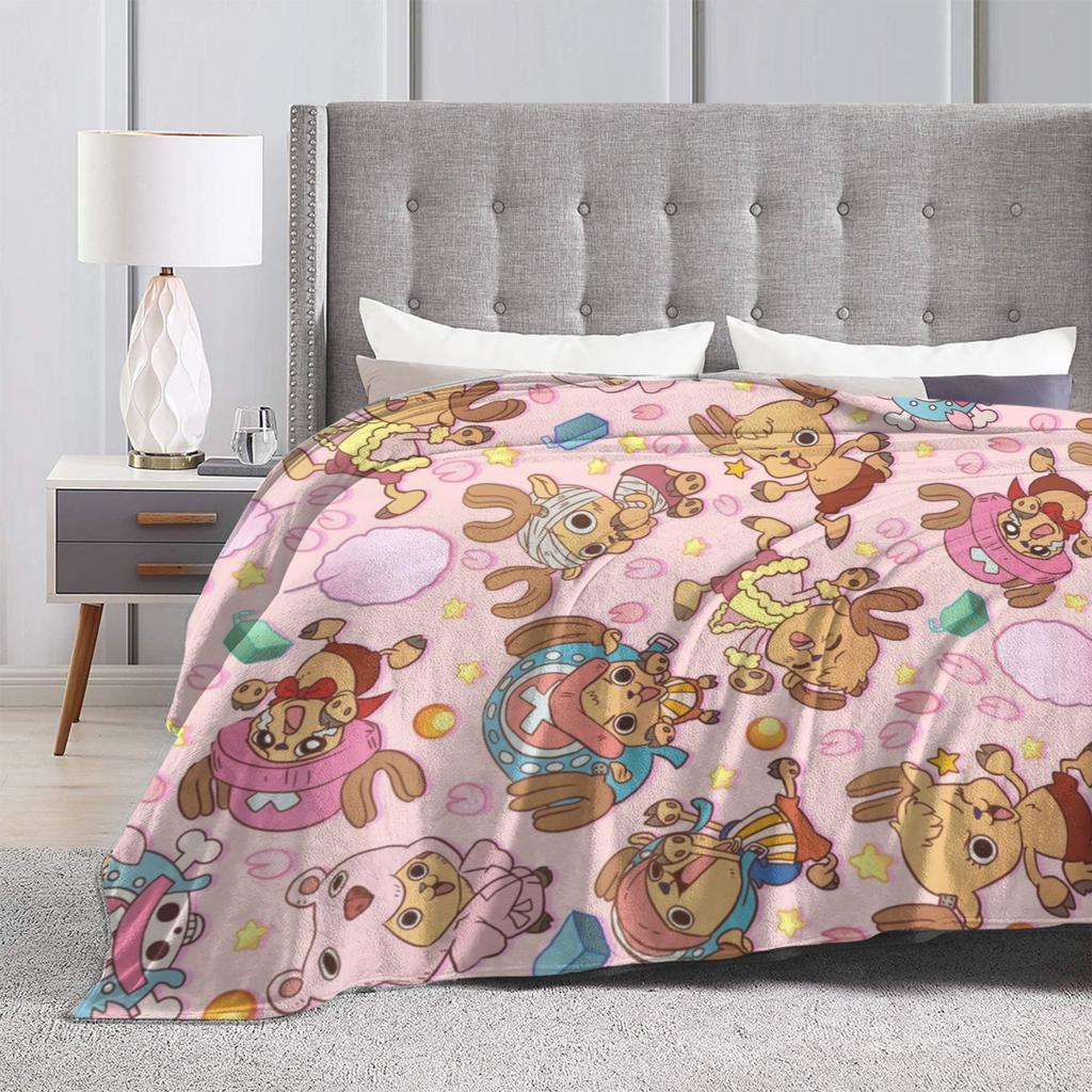 Luffy Anime TONY TONY Chopper! Blanket  Fuzzy Novelty Breathable Throw Blanket for Bedding Lounge All Season,