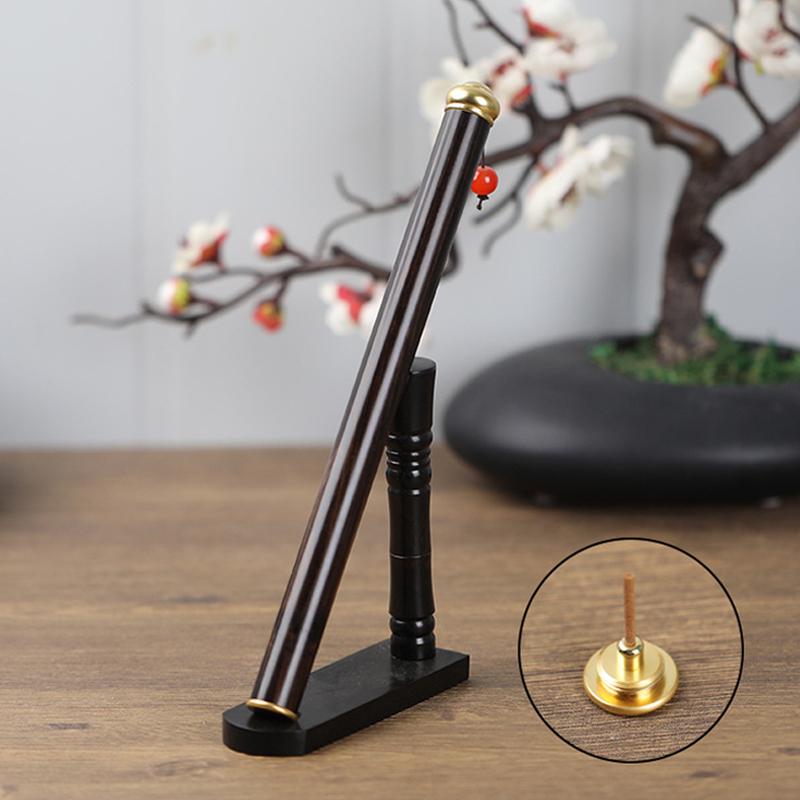 

Ebony Wood Incense Stick Tube Holder Home Fragrances Sandalwood Incense Tube Container Buddha Incense Burner Storage Box