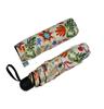 Retro Floral Dual-Use Compact Automatic Umbrella for Sun and Rain