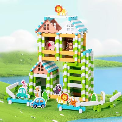 Mortise and Tenon Building Block Building Architect Building Hut Children's Early Education Space Imagination Puzzle Parent-child DIY Toy