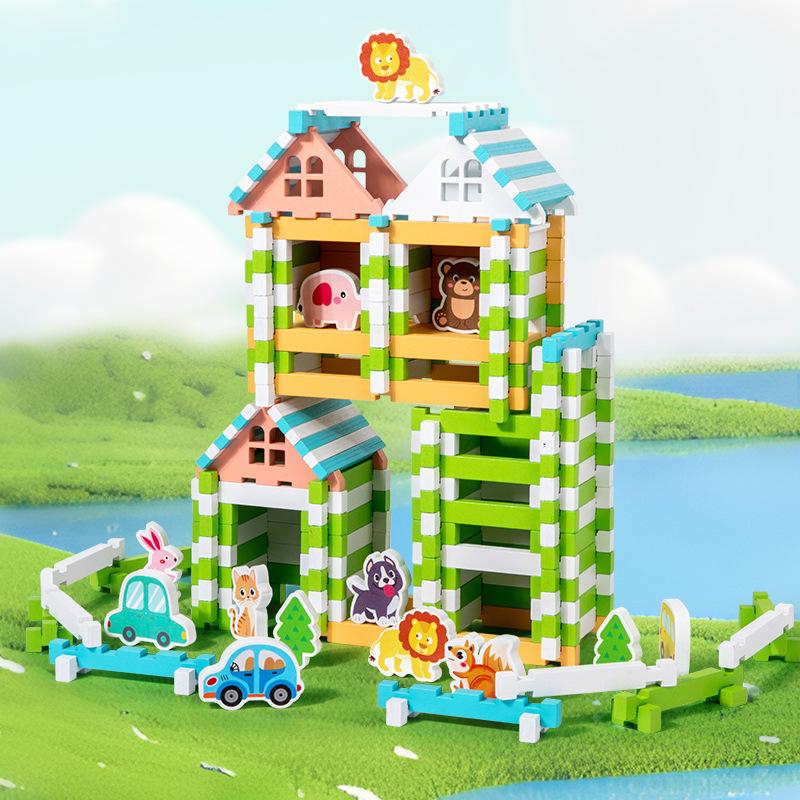 Mortise And Tenon Structure Building Block Children'S Education Early Education Enlightenment Master Architect Variety Assembling Wooden Toys