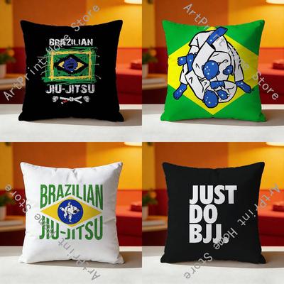 Brazilian Jiu Jitsu BJJ Various Sizes Square Pillow Case For Car Home Bedchamber Decor Custom Valentine Gift