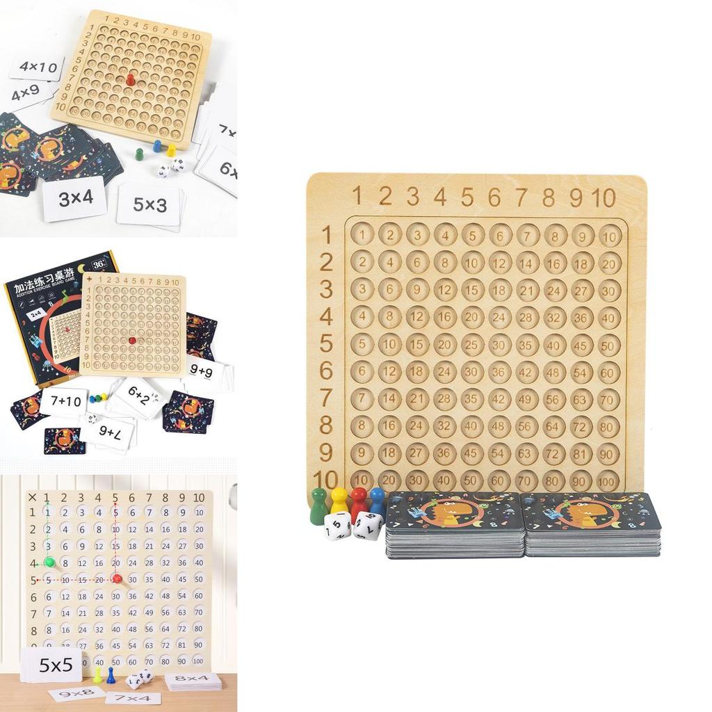 Hölzerne Multiplikationstabelle Lernspielzeug für Kinder zum Erlernen von Mathekenntnissen und Kopfrechnen