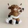 Quality Resin Statue Cow Sculpture With Detailed Texture Great Gift For Nature Lover And Collectors