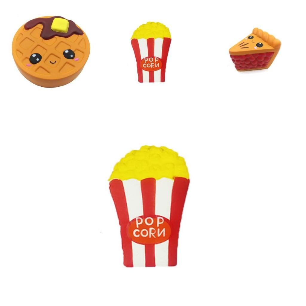Adorable Squishy Ice Cream Cone Pu Filled Cookie And Waffle Pizza Simulation Toy
