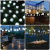 1PCS Solar String Lights Outdoor 50 Led Crystal Globe Lights with 8 Modes Waterproof Solar Powered Patio Light for Garden