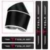 Mghxj4 4pcs Carbon Fiber Car Door Sill Threshold Anti Scratch Protective Stickers Decals For Tesla 2018-2025 Model X S 3 Y Accessories