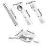 Compact Portable Cutleries Set Rust-proof Stainless Steel Spoon Fork Chopstick  Outdoor Activities