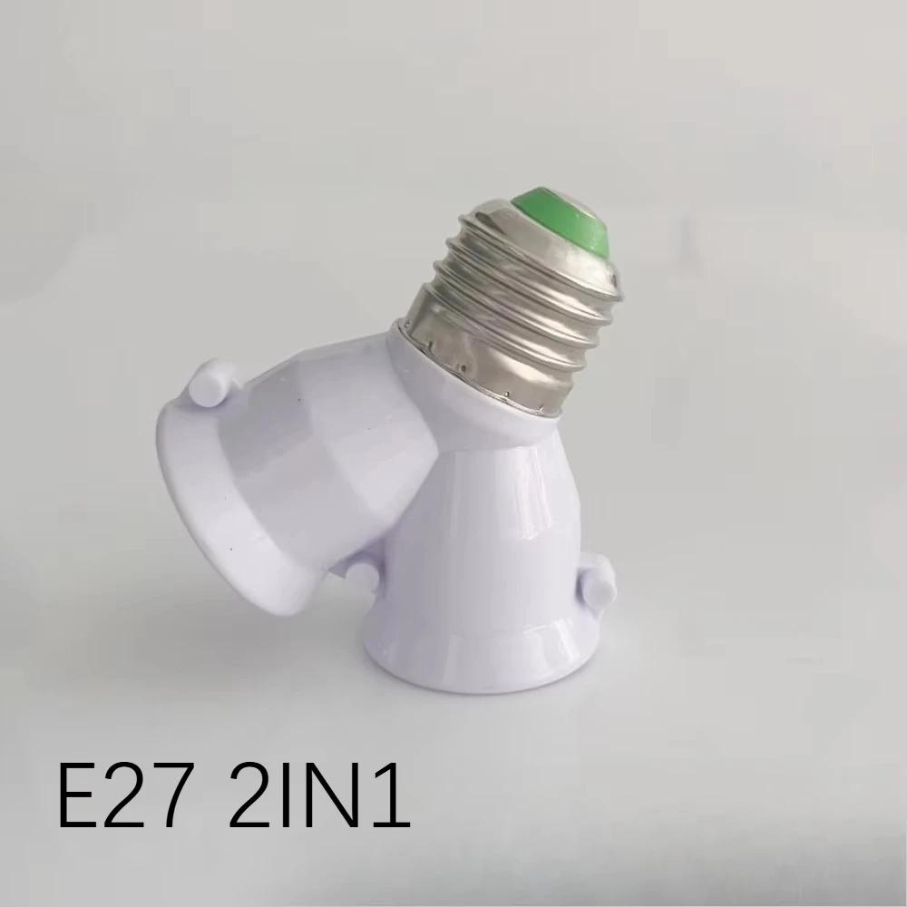 1Pcs E27 Double Headed E27 Base Socket Splitter E27 Bayonet Conversion Extended Extension Roller Converter Light