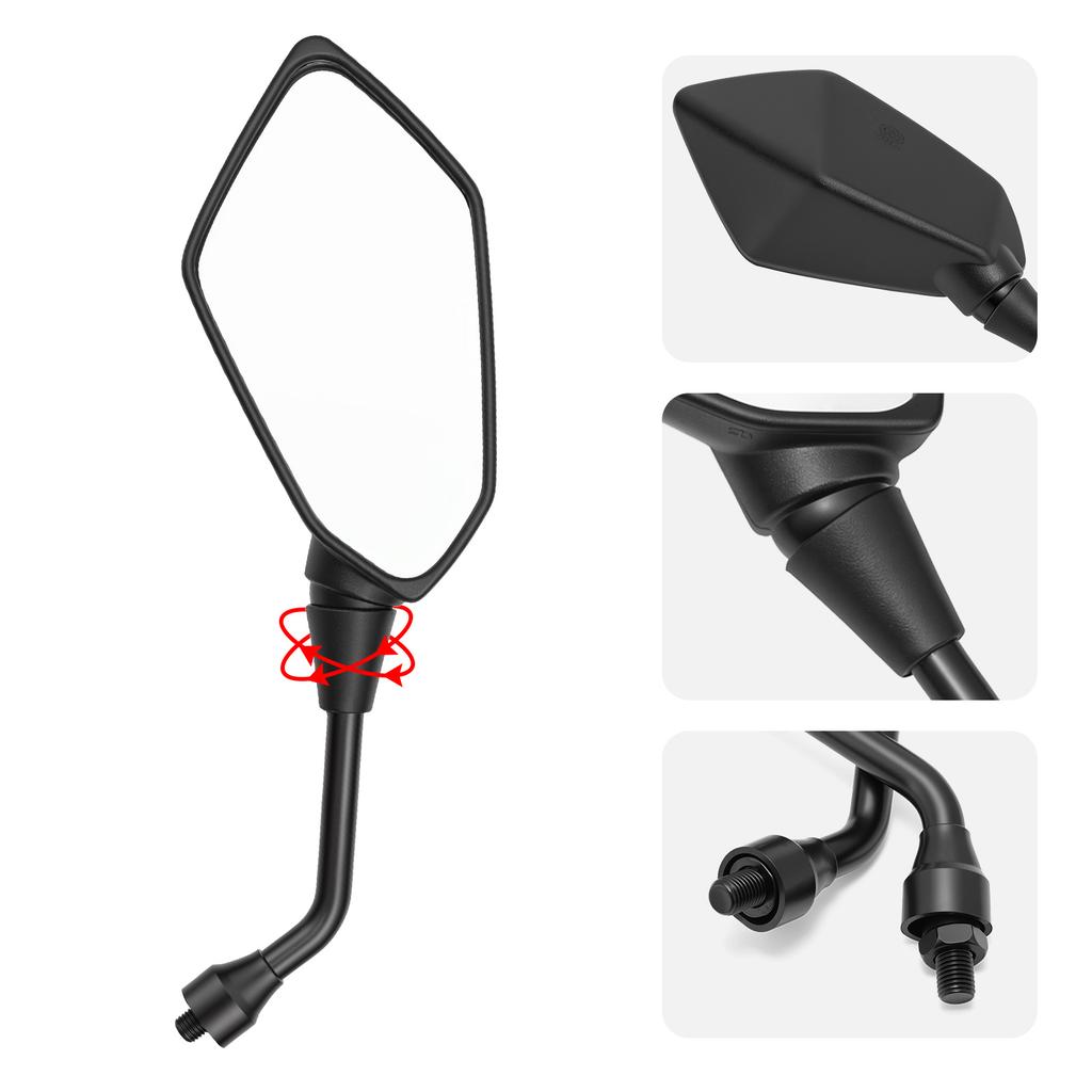 Motorcycle Rear Mirror 10mm Universal Side Mirror For Honda MSX125 NC750 CB500X CB650F Kawasaki Suzuki GSR 600 750 SV 400 650