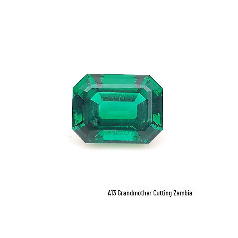 AGL Certified Rectangular Beveled Loose Cultured Emerald from Zambia 2*4mm/0.1ct