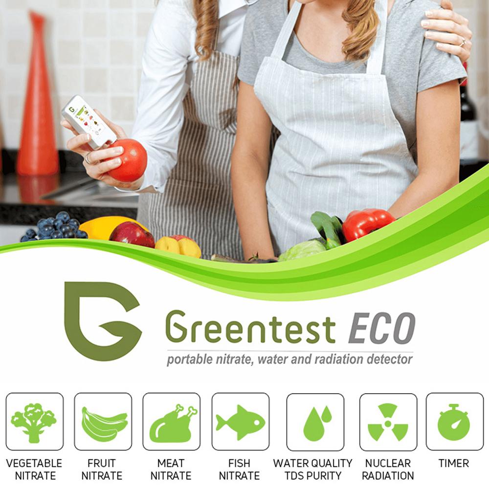Greentest-ECO4F Home Kitchen Nitrate Tester Upgrade Radiation Detector with Capacitive Screen BT