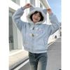 Original New Soft Girl Cute Cat Embroidery Thickened Warm Cotton-padded Clothes Suede Cotton-padded Clothes Jacket Cotton-padded Jacket Women