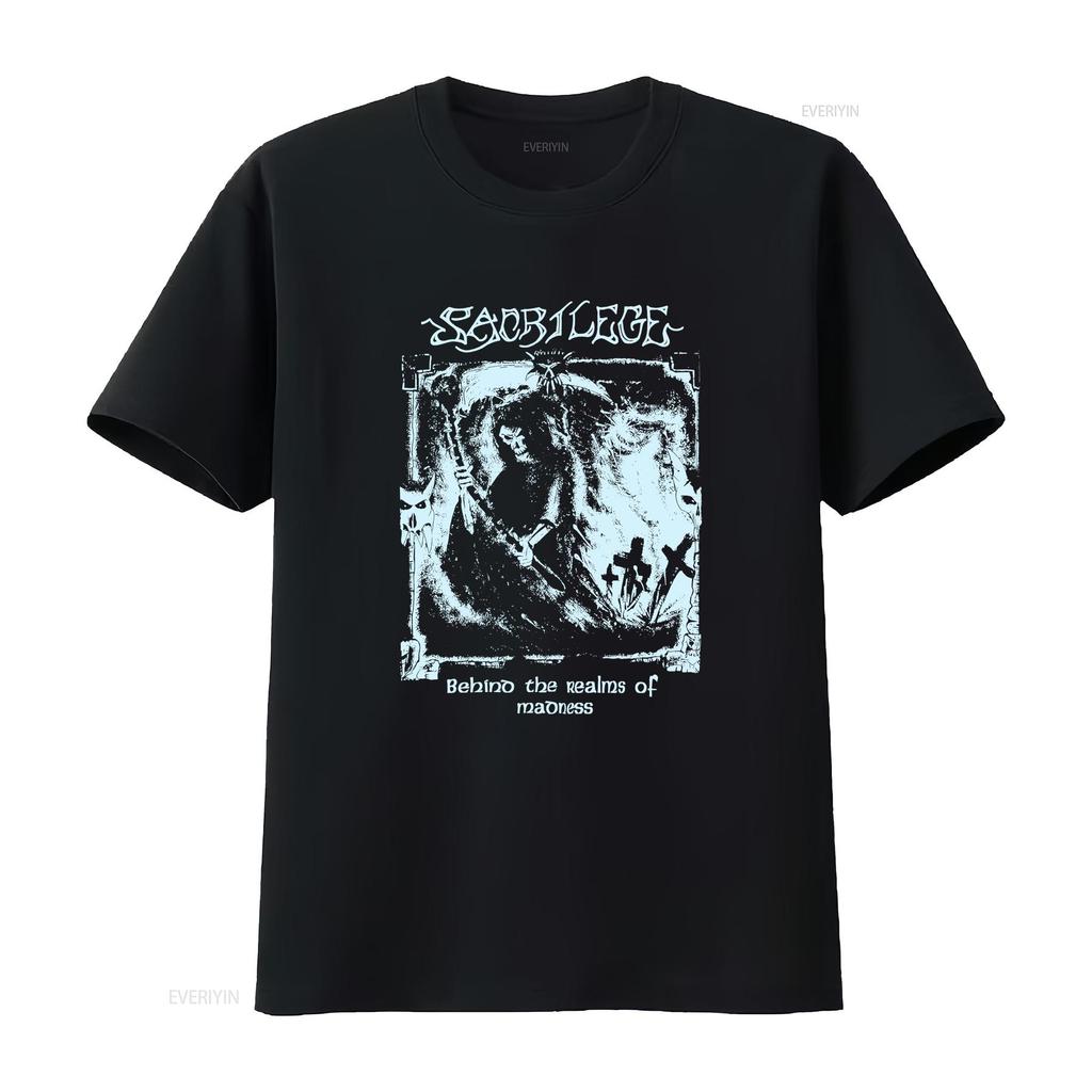 Sacrilege Crust Hc Punk T Shirt Clothing Bands Vintage Washed Streetwear Stylish Breathable Graphic Fashion Unisex Homme