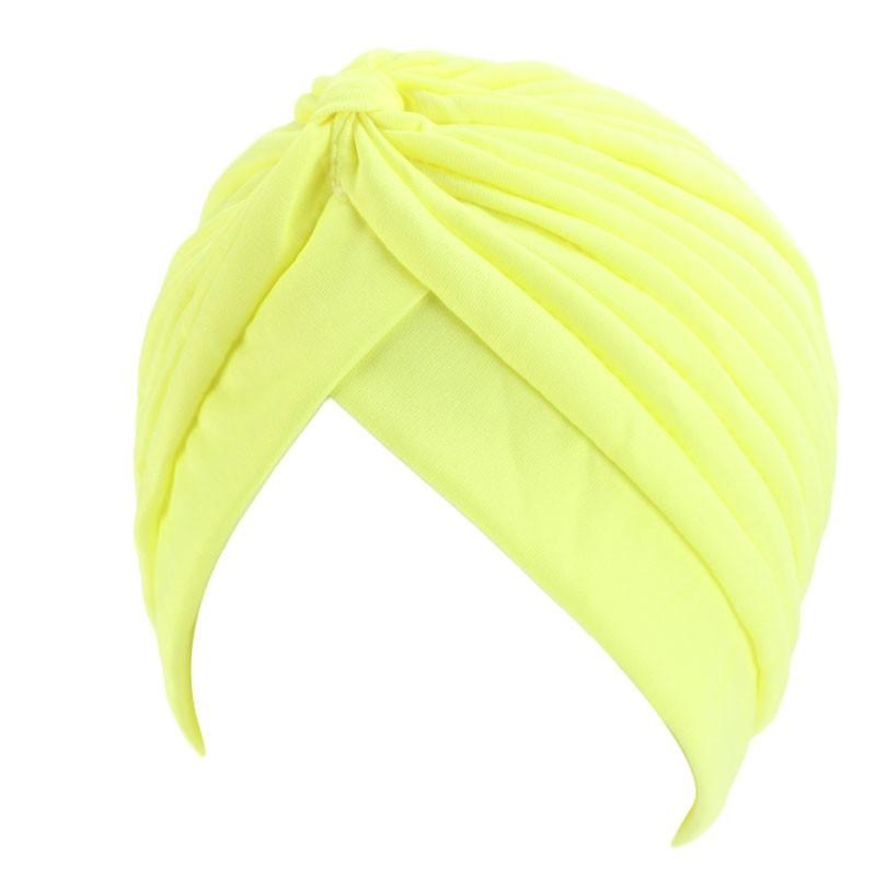 Stretchy Knot Twist Turban Bandanas Women Headscarf Bonnet Muslim Hijab Indian Hats Female Chemo Cap Adult Solid Color Head Wrap