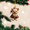 2D Christmas Acrylic Animal Pendants Xmas Tree Horse Cat Dog Drop Ornaments Decorations Christmas Eve Hangings Navidad Supplies