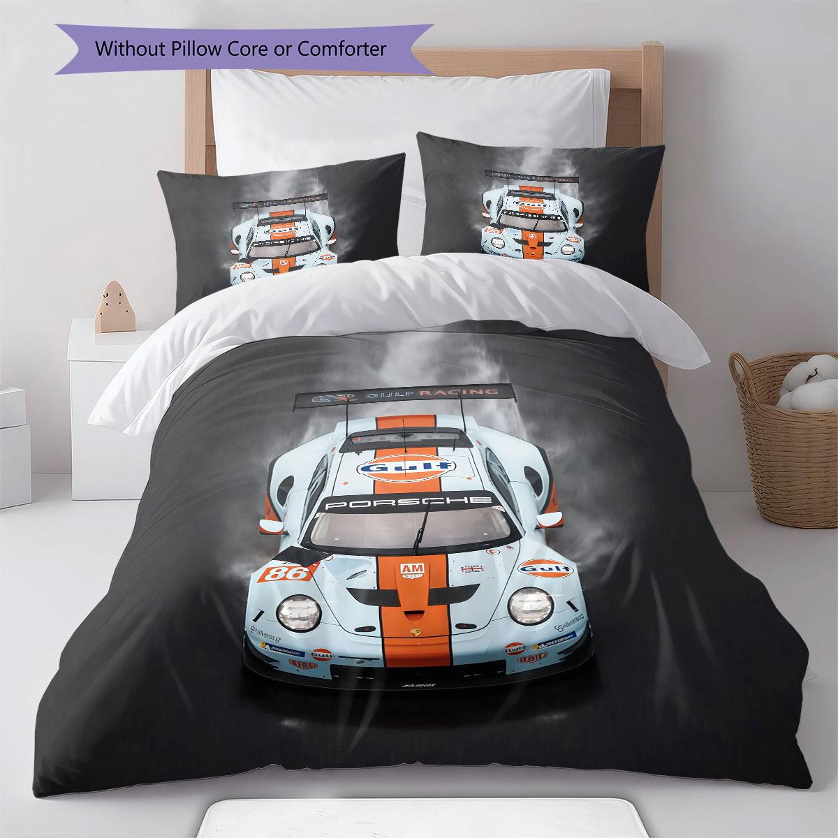 Gulf Racing Mākslas Raksta Gultasveļa Mājas