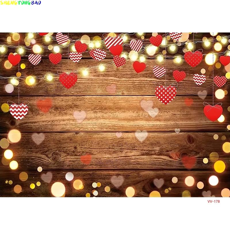 Vinyl Custom Valentine's Day Photography Backdrops Props Lover Rose Flower Wall Wedding Birthday Dream Photo Background AL-11