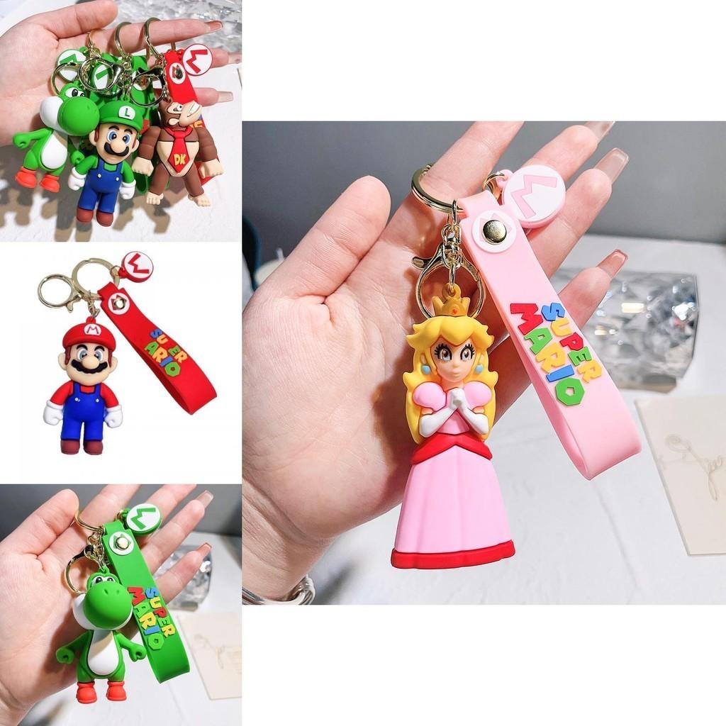 Niedlicher Super Mario Schlüsselanhänger zur Auto- und Taschenverzierung Weiches PVC-Material