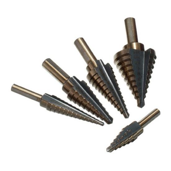 5Pcs HSS Cobalt Multiple Hole 50 Sizes Step Drill Bit Set Household Power Tool