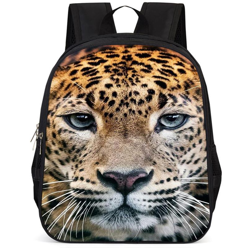 Spacious And Lightweight 15-inch 3d Leopard Backpack For School Kids