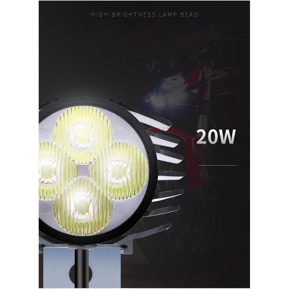 Elektrischer Fahrradhorn-Scheinwerfer, modifiziert, ultraheller Elektroroller, LED, 12–80 V, 2-in-1-Frontlicht