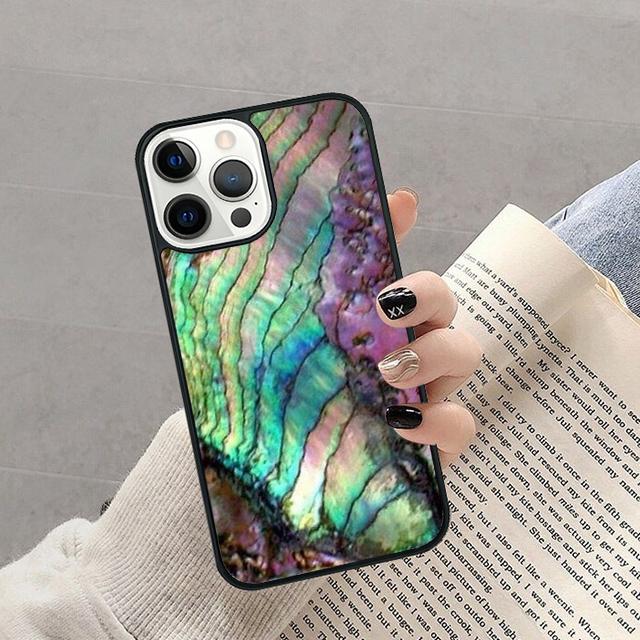 Paua Abaloneb marble Phone Case For iPhone 17 Air 16 pro max 15 14 plus 12 13 Soft Bumper Shell Cover coque