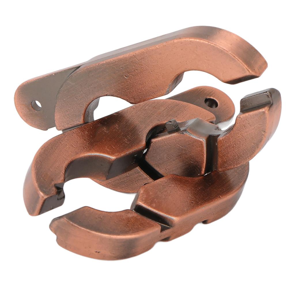 Brain Teaser Puzzles Metal Intelligence Unlock Toy IQ Test Game Puzzle Games Toys for AdultsAntique Copper Wire Drawing