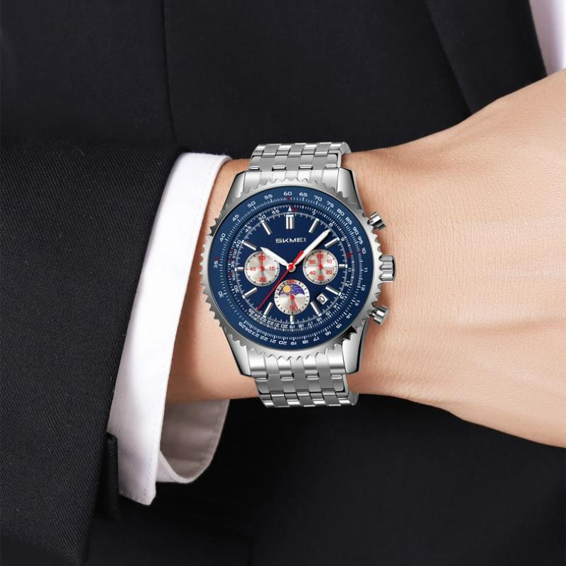 Skmei Chronograph Quartz Wristwatch Men Fashion Military Waterproof Men's Watches Outdoor Sports Luminous Watch