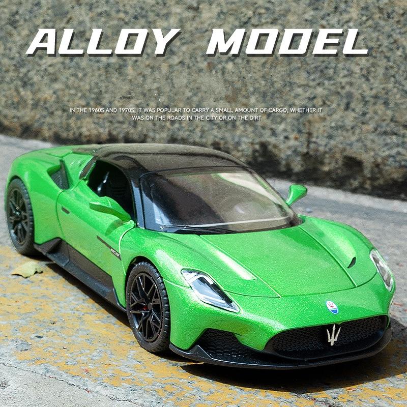 1/24 Maserati MC20 Cabrio Alloy Racing Car Model Diecast Metal Sports Car Vehicle Model Simulation Sound and Light Kids Toy Gift
