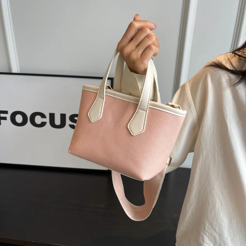 PU-Reißverschluss Kontrastfarbe Premium Mini Kleine SquareBag Neue heiße weibliche leichte Mode vielseitige Umhängetasche