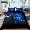 Dragon Purple Nebula Duvet Cover Outer Space Comforter Trippy Bedding Set For Kids Boys Girls Teens Room Decor